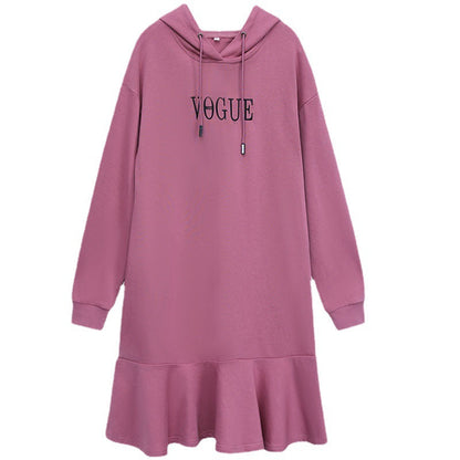 Long Sleeve Loose Plus Size Fashion Dress