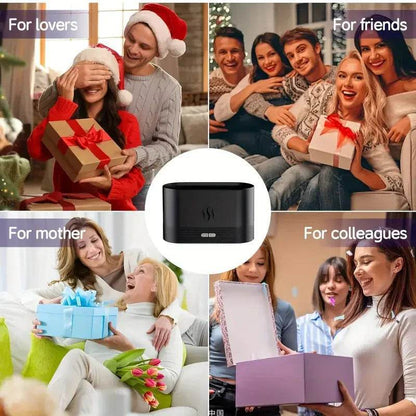 Simulated Flame Aroma Diffuser & Ultrasonic Cool Mist Maker – LED Bonfire Humidifier