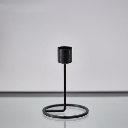 Iron Art Perforated Candlestick Table Decoration Candlelight Dinner Props