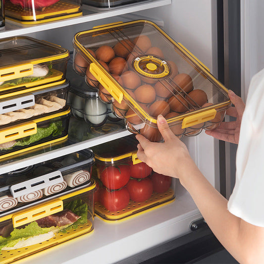 Caja organizadora de cocina PET con tapa hermética