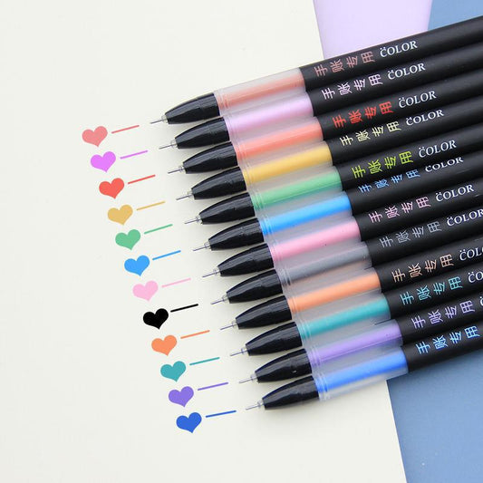 Juego de bolígrafos de gel de colores pastel