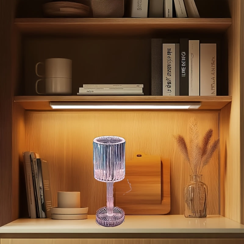 Lámpara de noche Crystal Touch Control - Luz LED USB regulable con batería recargable