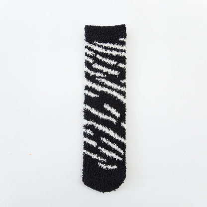 Coral Velvet Warm Sleeping Towel Socks