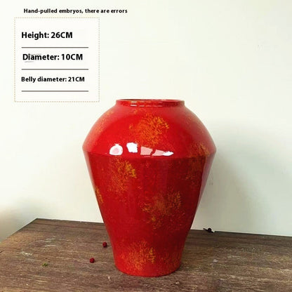 Ceramic Vase Soda Green Stoneware Vase Vintage Jar