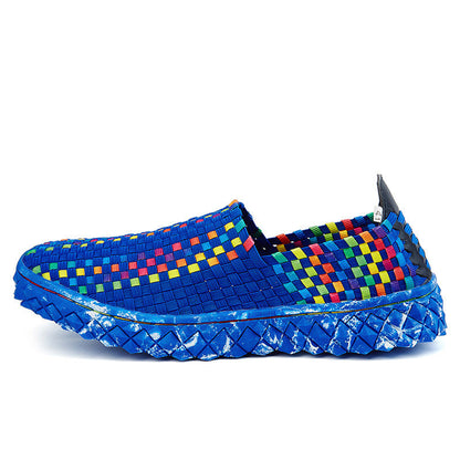 Chaussures tressées Homme Chaussures de sport décontractées Mocassins élastiques