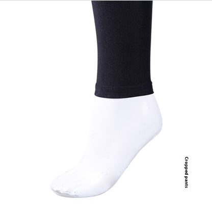 Nylon Plus-sized Plus Size High Waist Leggings