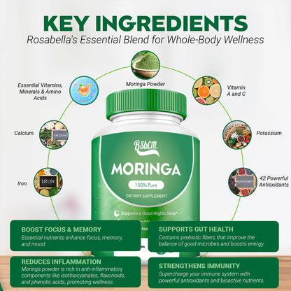 Pure Moringa Powder Capsules