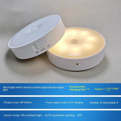 Nouvelle veilleuse LED à induction corporelle avec chargement USB