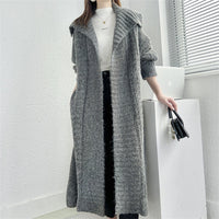 Long Knitted Cardigan Coat Women's Plus Size