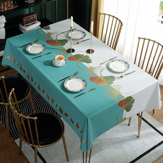 Mantel redondo de hule estampado sin limpieza