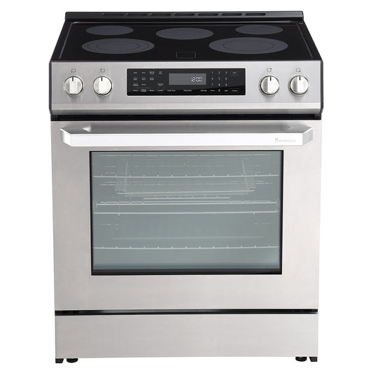 Rangaire 30" Cocina eléctrica autolimpiante con freidora de aire y horno de convección real, empotrable de acero inoxidable RRE303GS