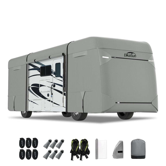DikaSun 7 Layers Class A RV Cover Heavy Duty Anti-UV Waterproof Windproof Breathable Class A Motorhome