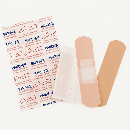 100 Piece Waterproof Adhesive Bandages – Breathable Hemostatic First Aid Strips