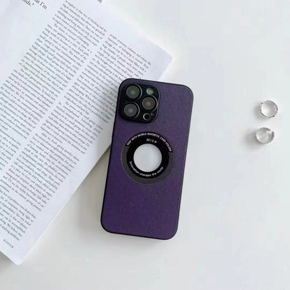 Litchi Grain Leather iPhone 15 & 16 Case