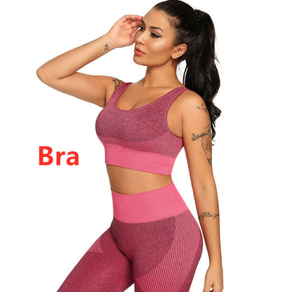 Ensemble de yoga 2 pièces pour femmes Survêtement de fitness Soutien-gorge