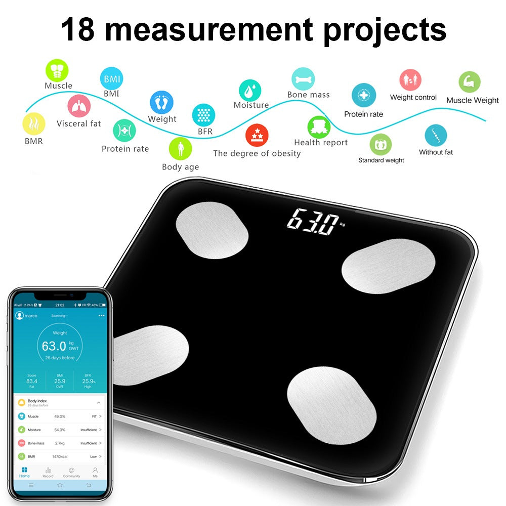 Pèse-personne intelligent de précision de la masse grasse Bluetooth