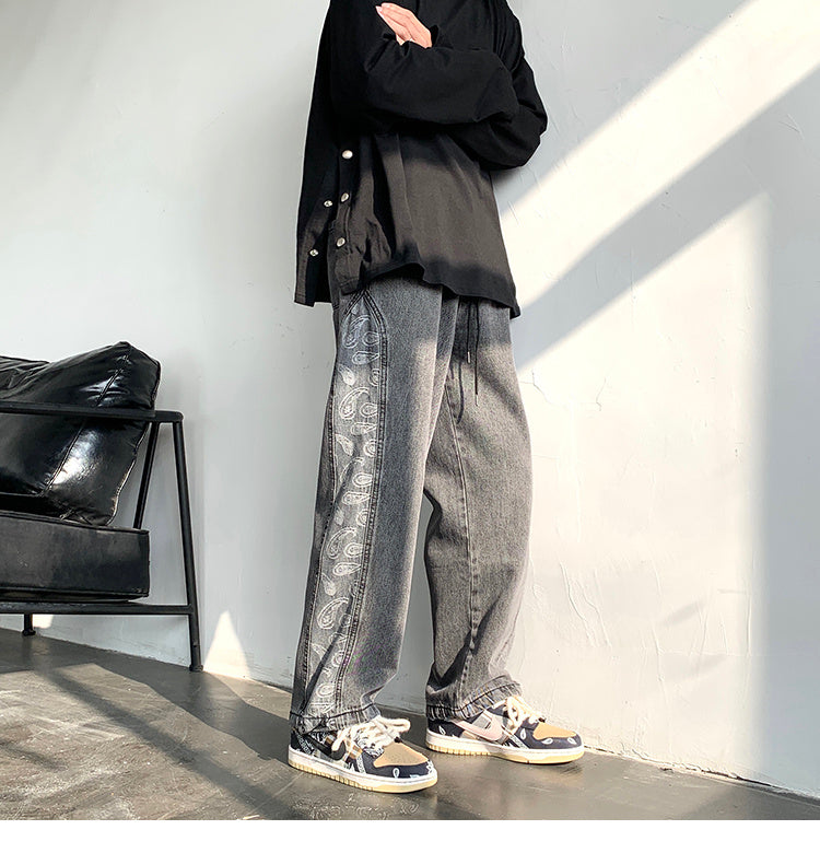 Retro Loose Wide-Leg Jeans – Streetwear