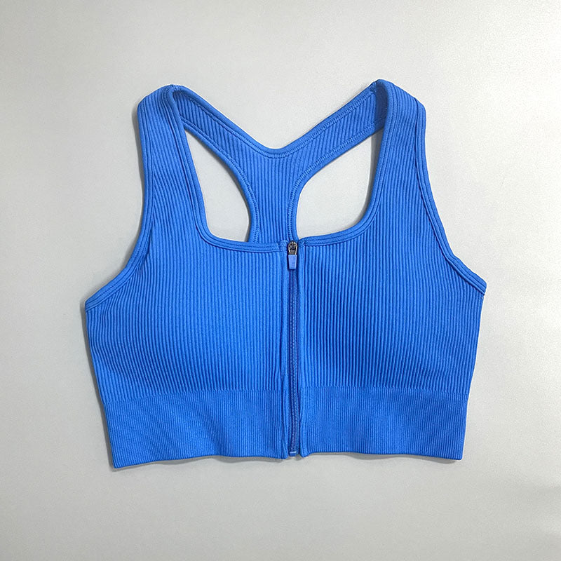 Sujetador deportivo para mujer con cremallera, productos nuevos de otoño e invierno