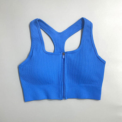 Sujetador deportivo para mujer con cremallera, productos nuevos de otoño e invierno
