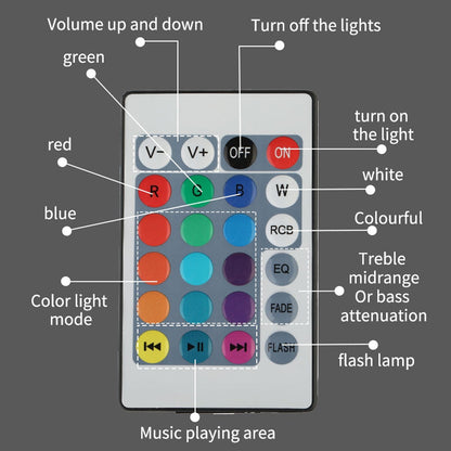 Lampe de musique Bluetooth pliante à trois feuilles RVB