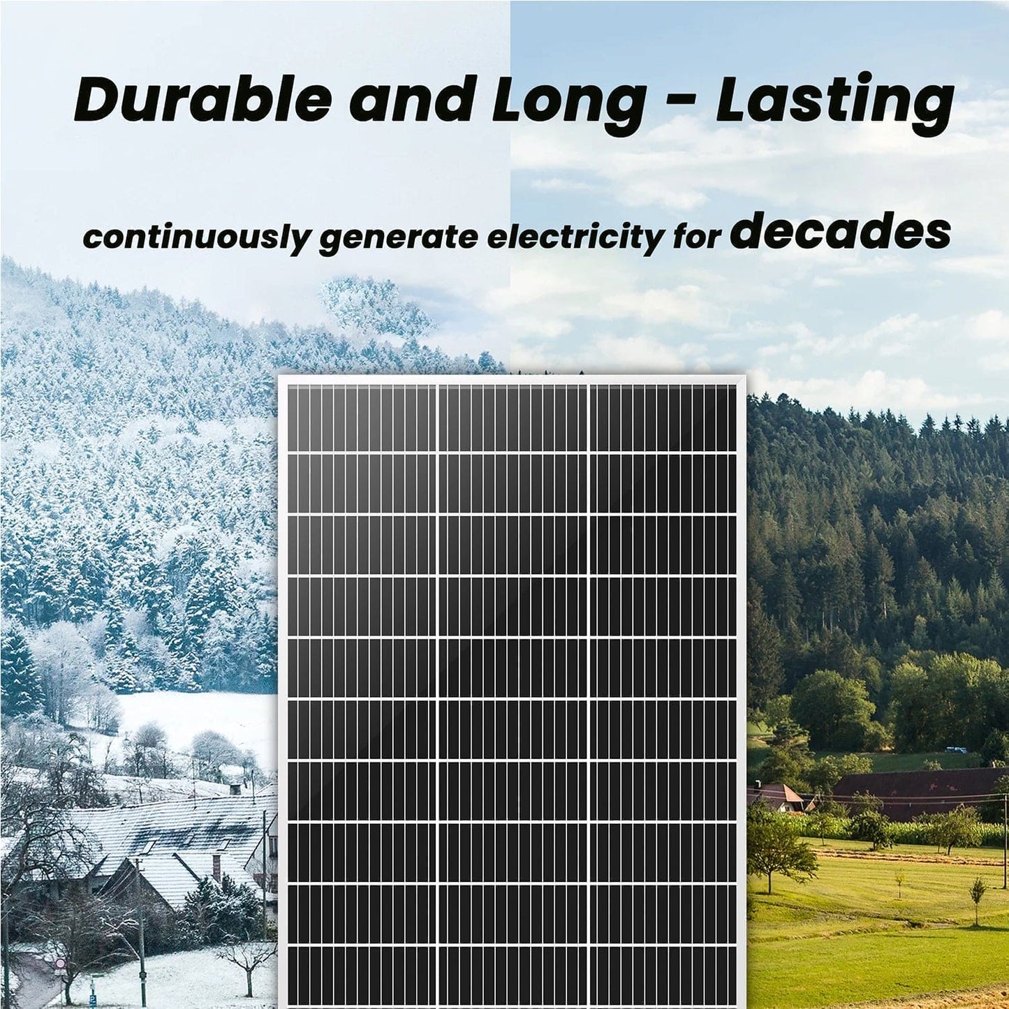 200W Rigid Solar Panels w/ cable and connector