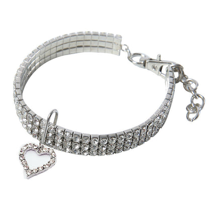 Collar de mascota con forma de corazón