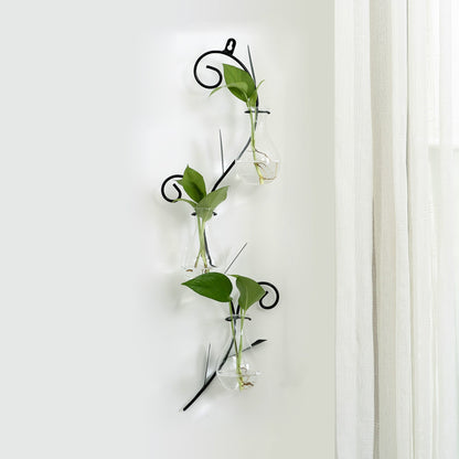 Transparent glass vase