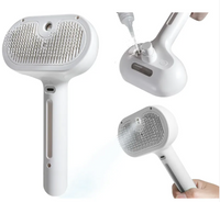 Pet Hair Spray Brush – 2-in-1 Grooming Spray Comb for Dogs & Cats | Removes Shedding & Detangles