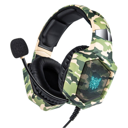 K8 Camouflage Gaming Headphones – 3.5mm Wired Headset for PS4, Xbox, iPhone & iPad