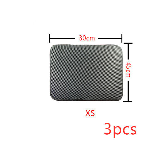 Tapis de litière double couche pour chats, tapis de litière pour animaux de compagnie, tapis de litière pour chats, accessoire de propreté pour maisons de chats