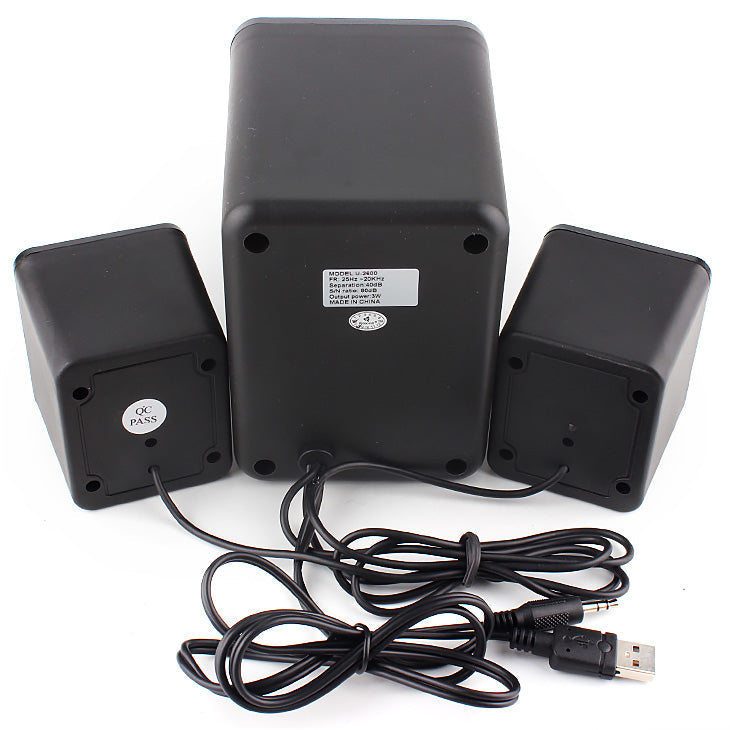 Mini altavoz de teléfono con luces de colores y audio para ordenador
