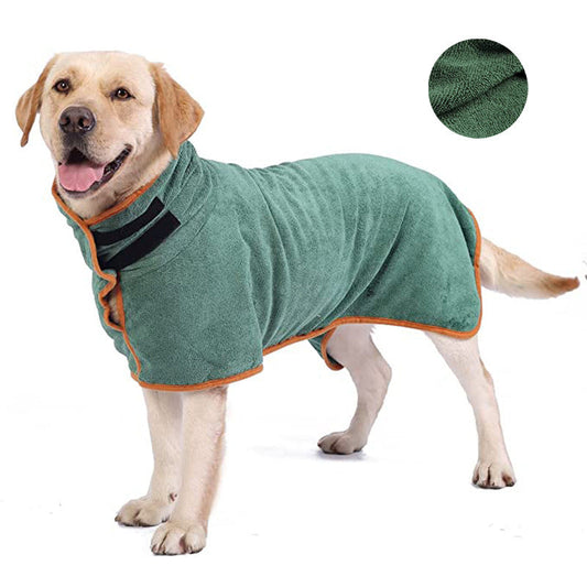Albornoz para mascotas, toalla de secado rápido, microfibra absorbente, suave, bata de baño, toalla ajustable, bata de aseo para perros pequeños, medianos y grandes.