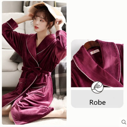 Robe unisexe d'hiver en velours de flanelle île de Bourgogne pour hommes et femmes