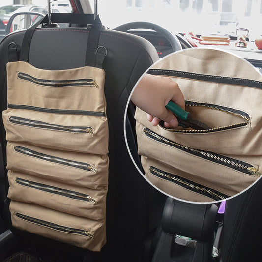 Bolsa de almacenamiento enrollable de lona multifuncional para colgar