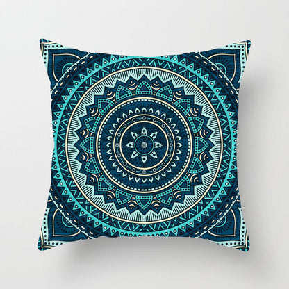 Ethnic style mandala pattern religious ceremony belief polyester pillowcase