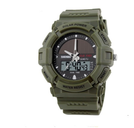 Solar Sport Watch – Waterproof Double Display for Outdoor & Everyday Wear