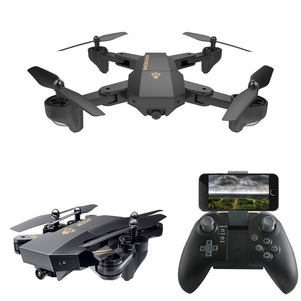 Folding Fixed-Height Aerial Drone – 4-Channel RC Quadcopter with Camera