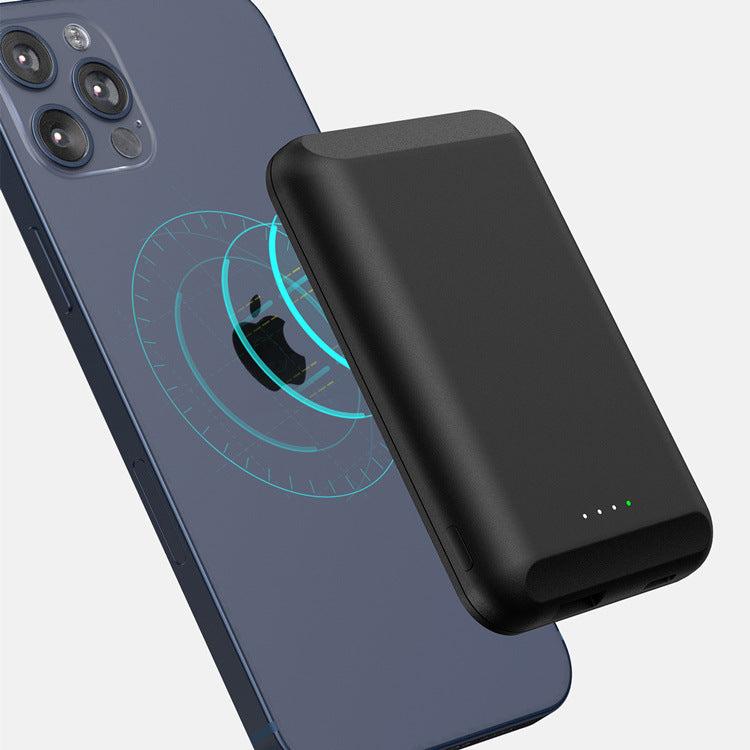 Chargeur de téléphone sans fil à absorption magnétique Source d'alimentation mobile