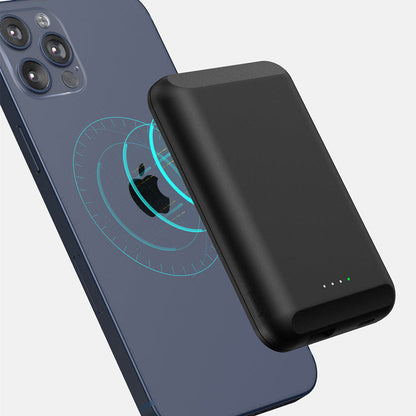 Chargeur de téléphone sans fil à absorption magnétique Source d'alimentation mobile