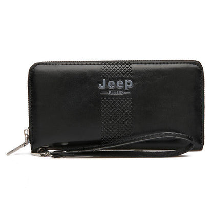 JEEP BULUO célèbre marque long portefeuille hommes portefeuilles sac grande capacité sacs à main pochette pour homme en cuir PU mode JEEPA210