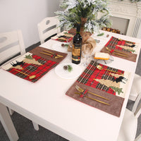 Salvamentel de mesa con diseño de alce y árboles
