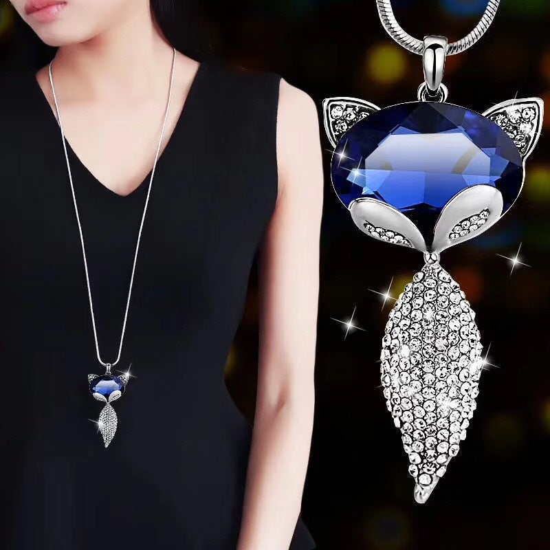 Crystal tassel necklace clothing accessories