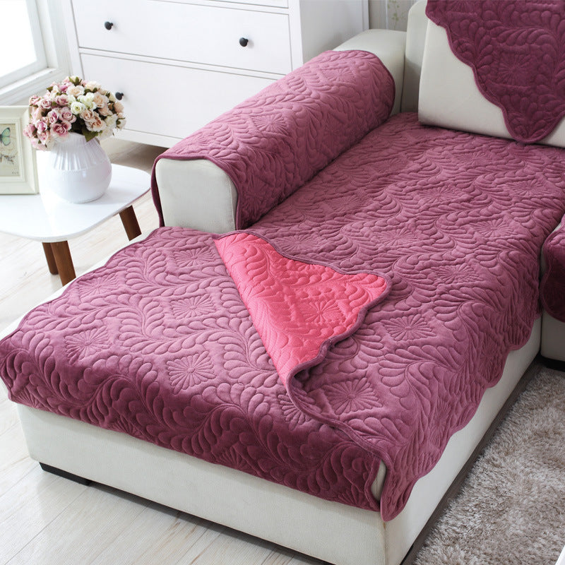 Coussin de canapé antidérapant en peluche