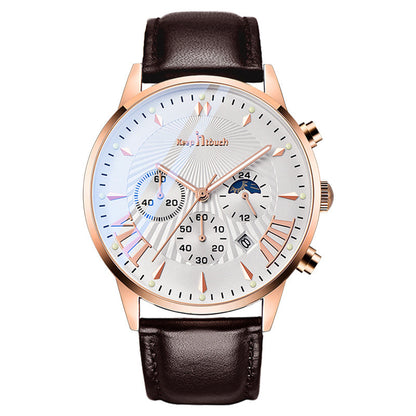 Multifunctional Business Men's Watch Luminous Waterproof Six-pin