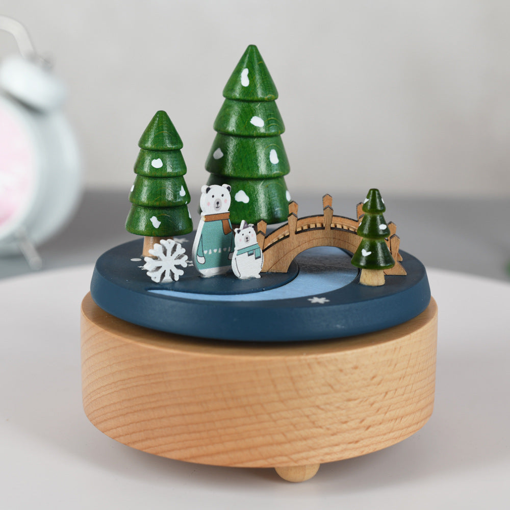 Creative wooden music box children's day crafts