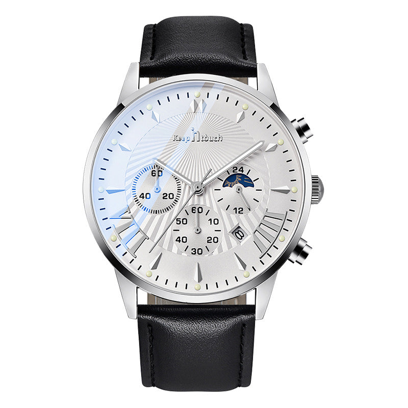 Multifunctional Business Men's Watch Luminous Waterproof Six-pin