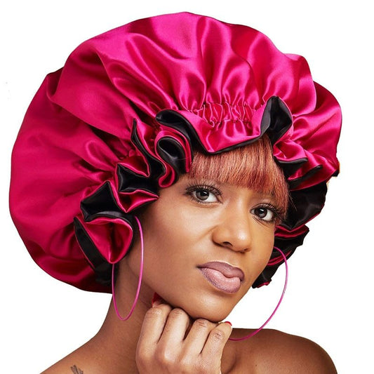 Chapeau de nuit en dentelle double couleur