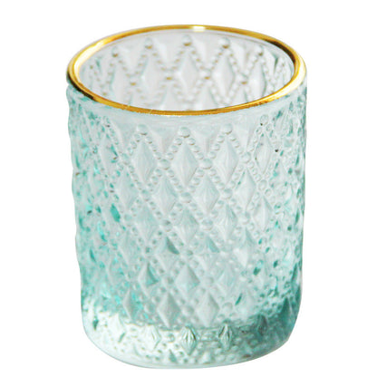 Relief Stained Glass Candle Holder Decoration Gift