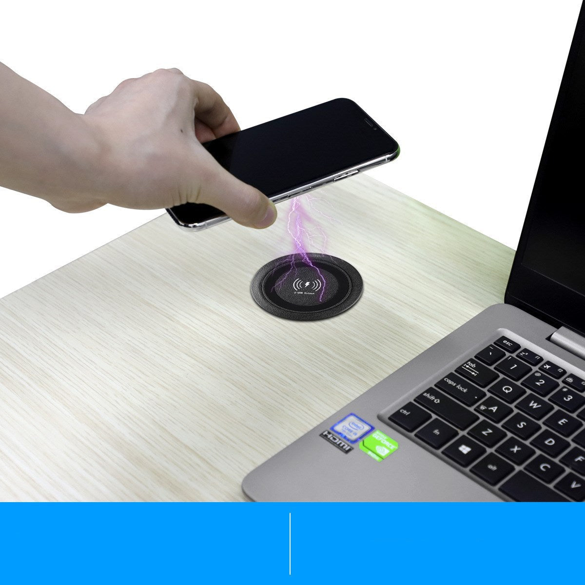 Cargador inalámbrico dual de escritorio USB