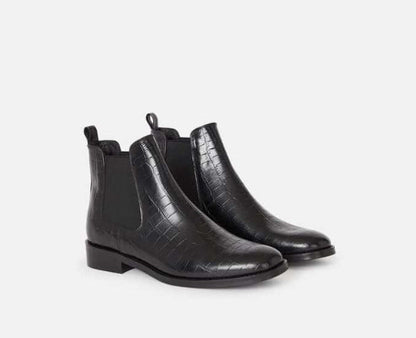 Comfortable mid-heel thick heel short boots children